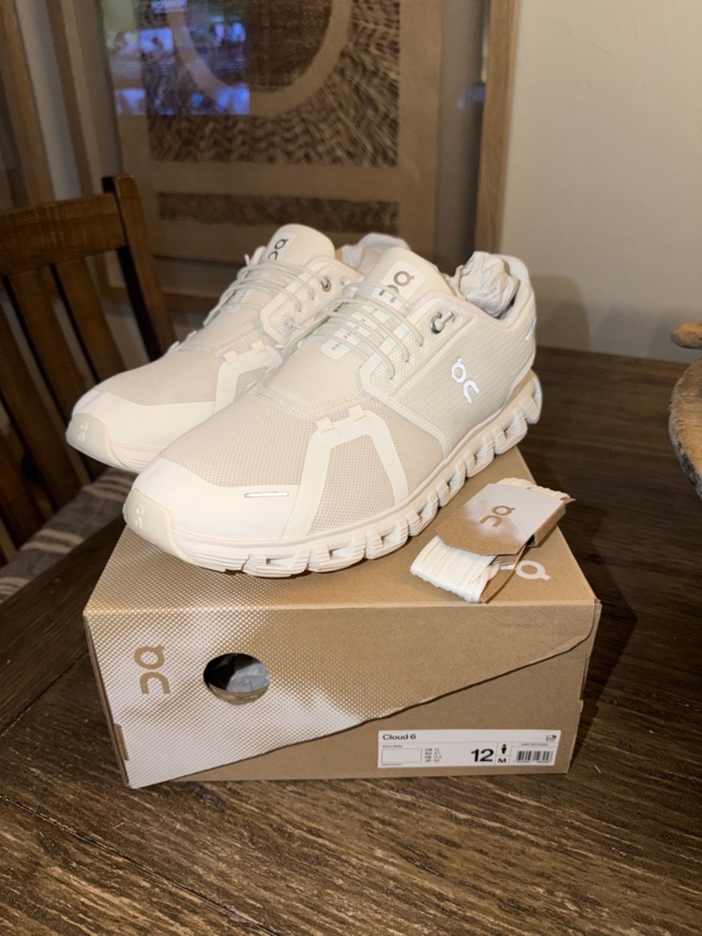 On Running Men's Cloud 6 Running Shoe - White